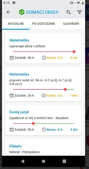 Bakaláři OnLine Screenshot2