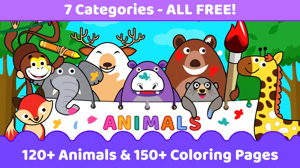 Animals for kids: Color & Draw Screenshot1