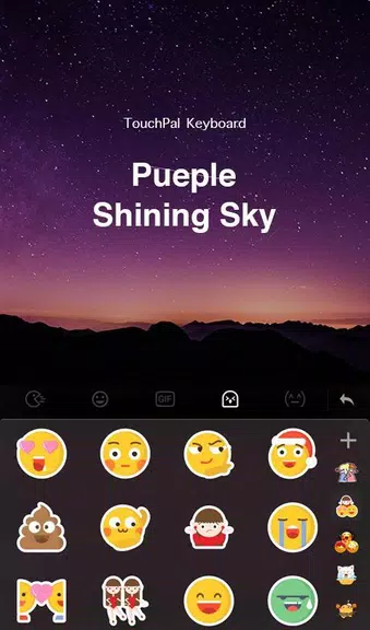 Purple Sky Keyboard Theme Screenshot3