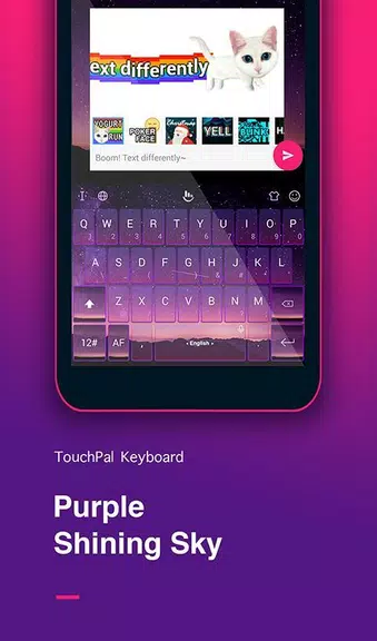 Purple Sky Keyboard Theme Screenshot1