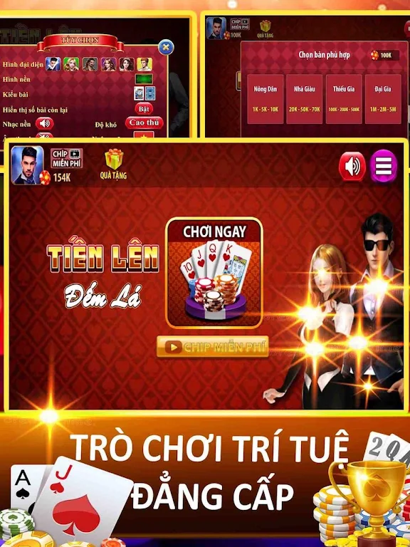 Tiến lên đếm lá - Thirteen - tien len offline Screenshot1