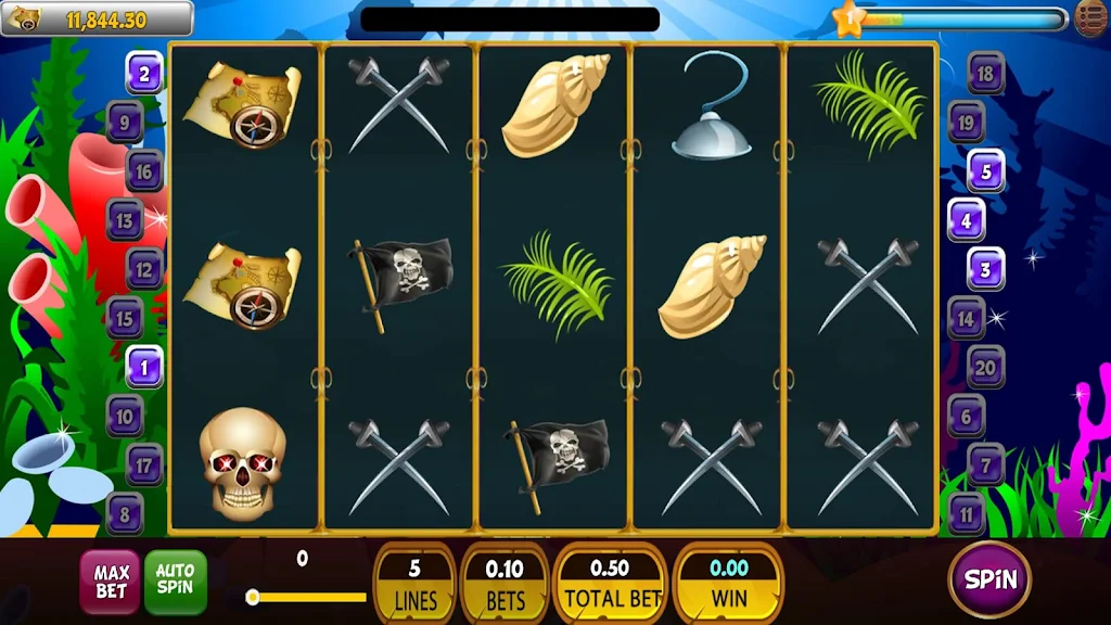 Pirate Slot Machine Over Sea Treasure Screenshot2