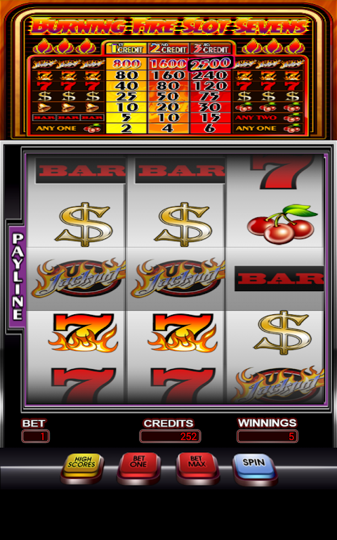 Burning Fire Slot Sevens Screenshot1