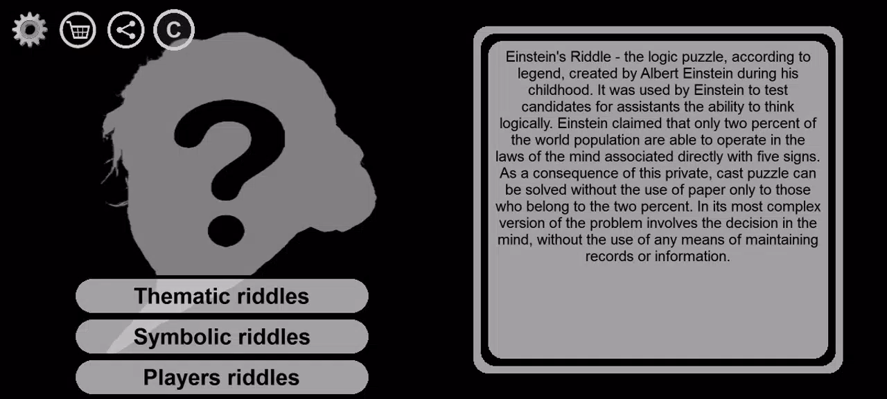 Einstein's Riddles Text Puzzle Screenshot1