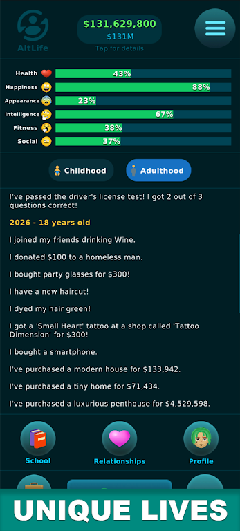 AltLife - Life Simulator Screenshot1