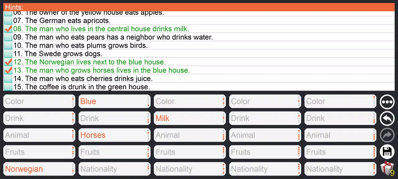 Einstein's Riddles Text Puzzle Screenshot3