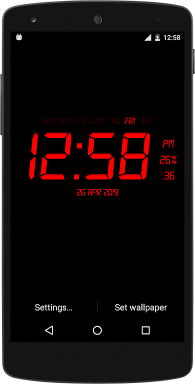 Digital Clock Live Wallpaper Screenshot3