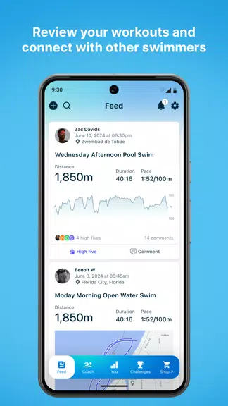 Swim.com: Workouts & Tracking Screenshot2