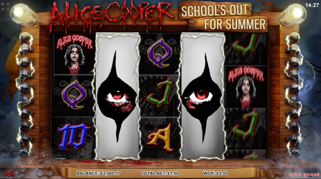 Alice Cooper.  Casino Slot Game. Screenshot1