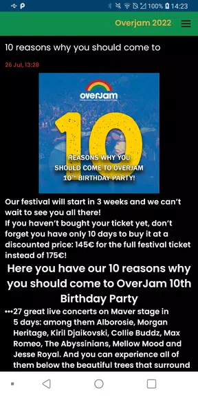 Overjam Festival App Screenshot1