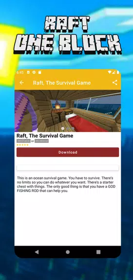 Mod Raft Survival for MCPE - O Screenshot3