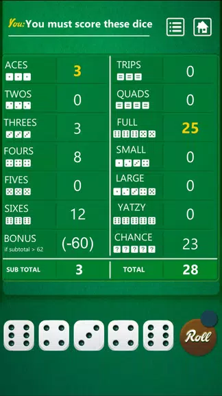 Yatzy - The dice game Screenshot2