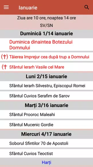 Calendar ortodox de stil vechi Screenshot2