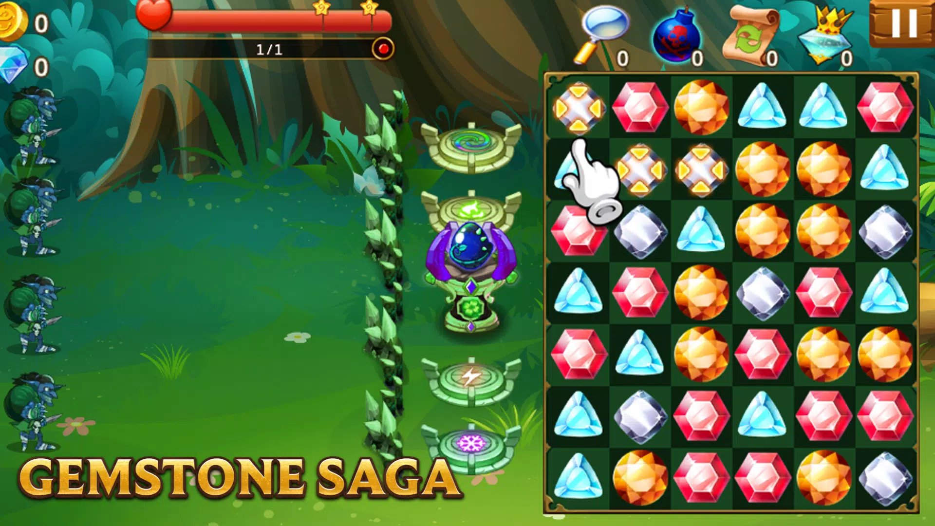 Gemstone Saga: Match 3 Quest Screenshot1