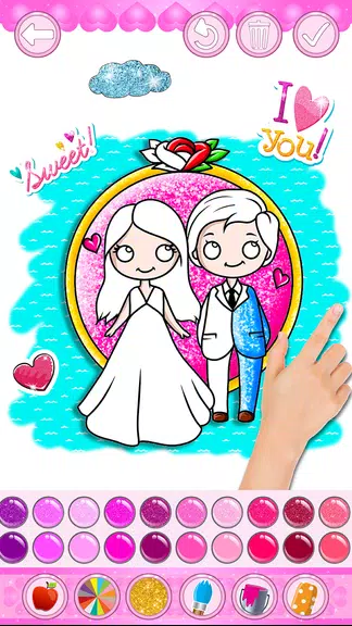 Bride and Groom Coloring book Screenshot1