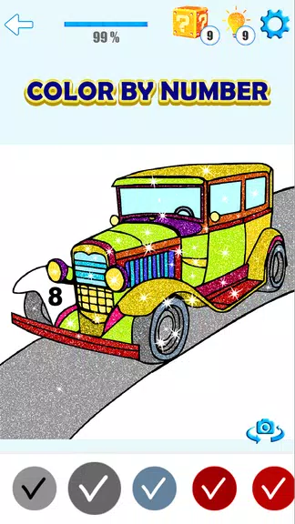 Coloring Cars Paint By Numbers Screenshot3