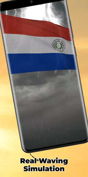 Paraguay Flag Live Wallpaper Screenshot4