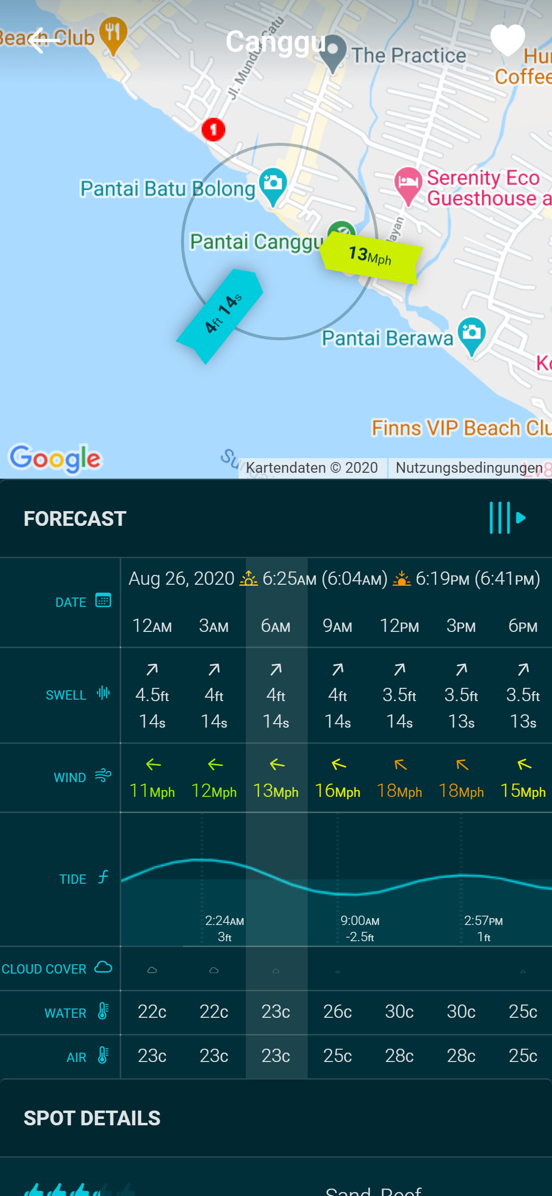 Spotadvisor Surf Forecast Screenshot4