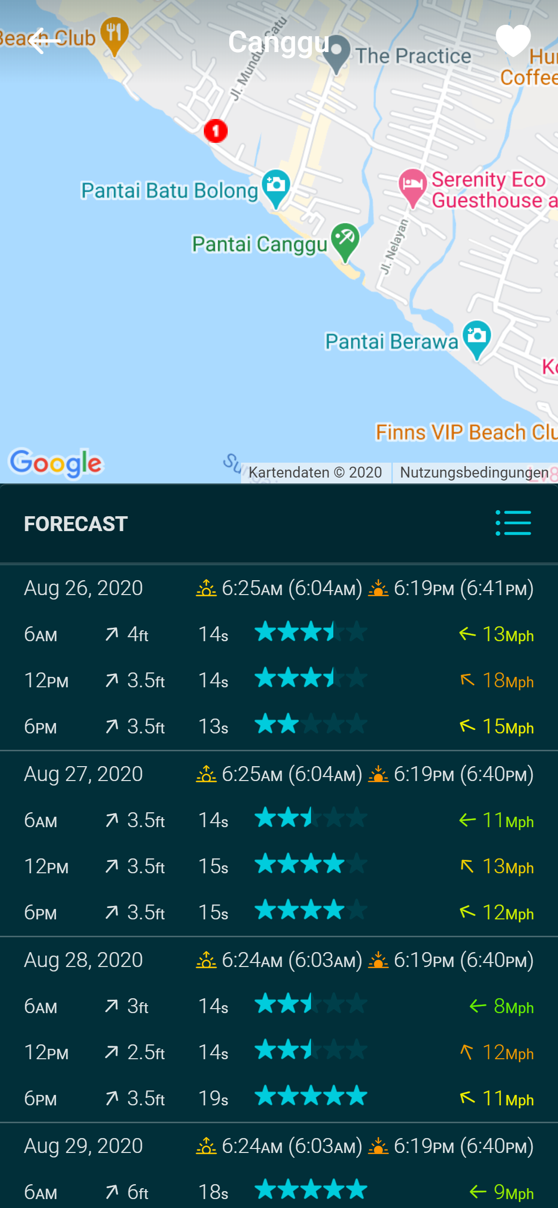 Spotadvisor Surf Forecast Screenshot1