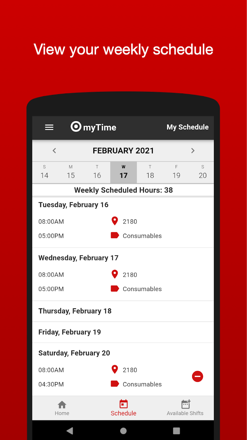 myTime for Target Screenshot2