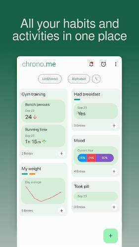 chrono.me - Lifestyle tracker Screenshot1