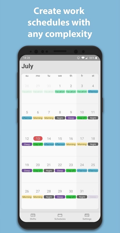 Simple Shift - work schedule Screenshot1