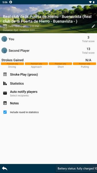 Golf Pad: Golf GPS & Scorecard Screenshot1