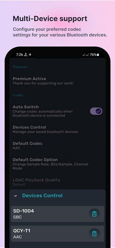 Bluetooth Codec Changer Screenshot3