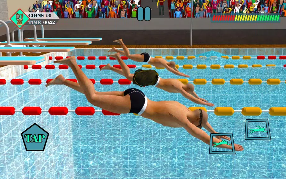 Summer Swimming Flip Pool Race Screenshot1