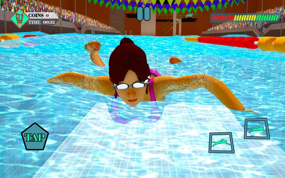 Summer Swimming Flip Pool Race Screenshot2