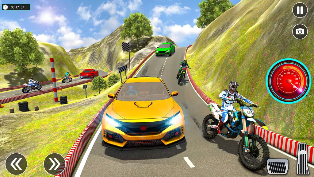 Sports Car vs Bike Racing Screenshot2