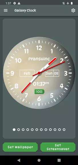 Galaxy Clock Live Wallpapers Screenshot1