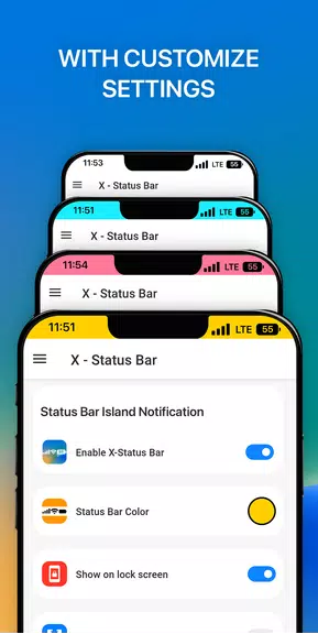 iCenter iOS 16: X - Status Bar Screenshot1