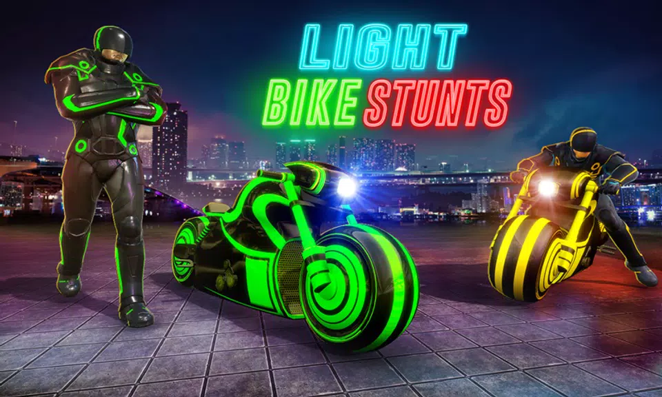 Light Bike Stunt Racing Game Screenshot4