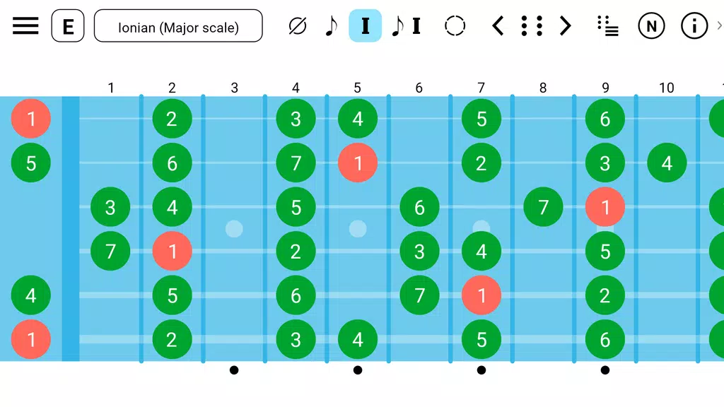 Guitar Fretboard: Scales Screenshot1