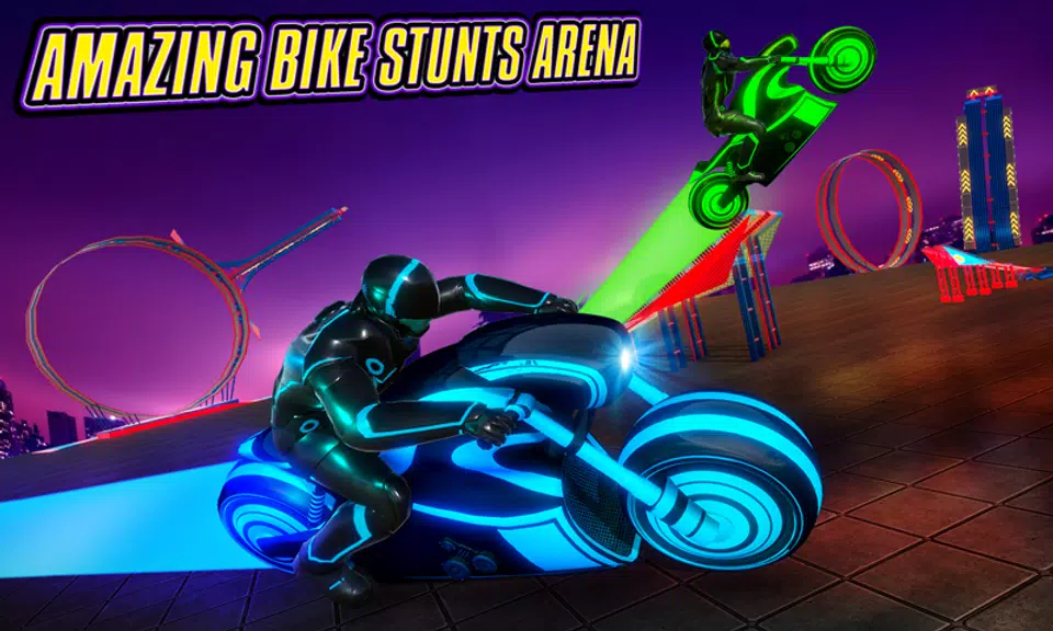 Light Bike Stunt Racing Game Screenshot3