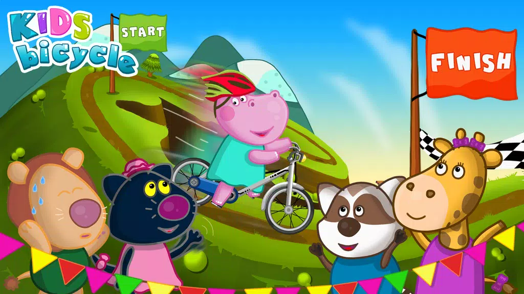 Hippo Bicycle: Kids Racing Screenshot1