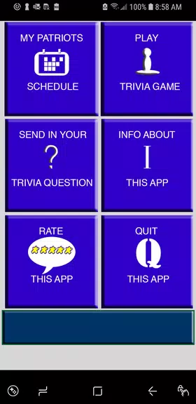 Trivia & Schedule Patriots Fan Screenshot1
