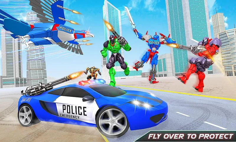 Flying Eagle Robot Car Games Screenshot3