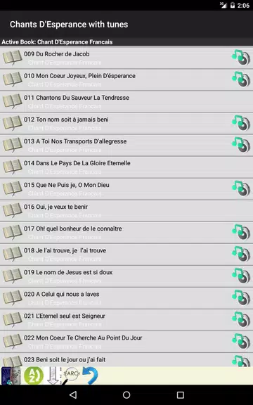 Chants D'Esperance with Tunes Screenshot2