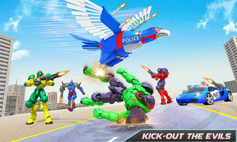 Flying Eagle Robot Car Games Screenshot1