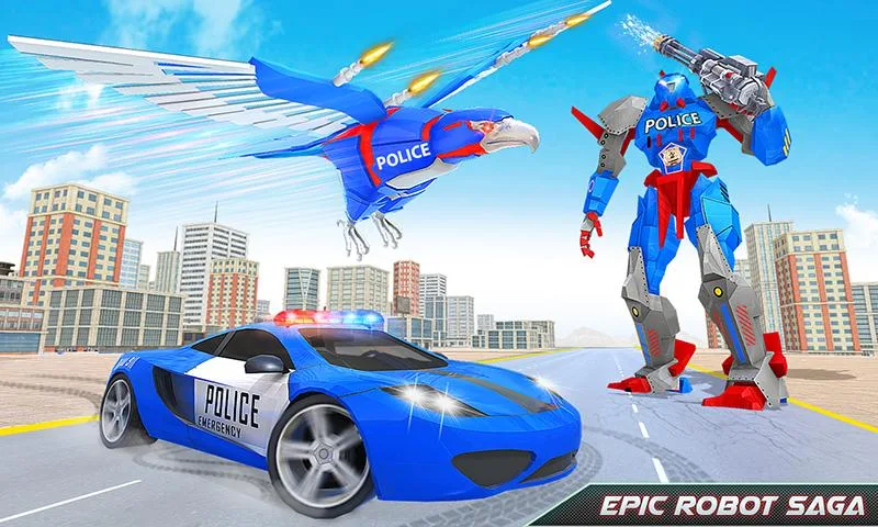 Flying Eagle Robot Car Games Screenshot2