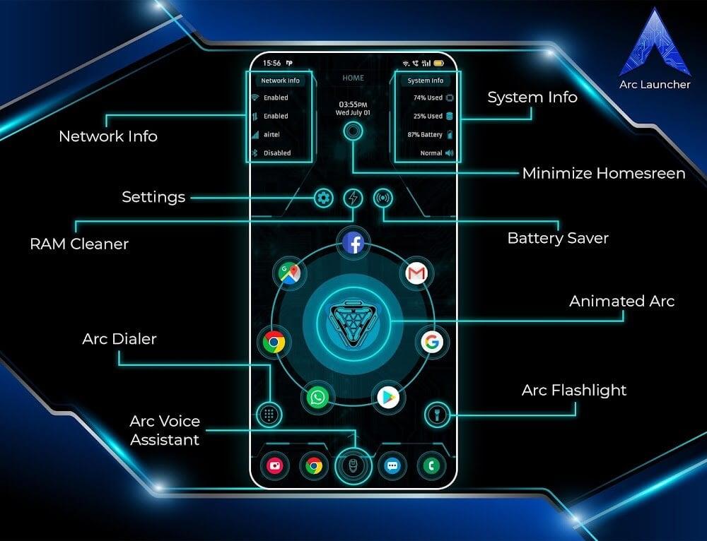 ARC Launcher® 2024 & 4D Themes Screenshot1