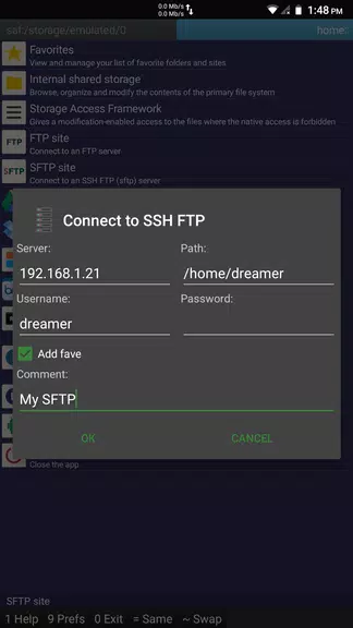 SFTP plugin to Ghost Commander Screenshot1