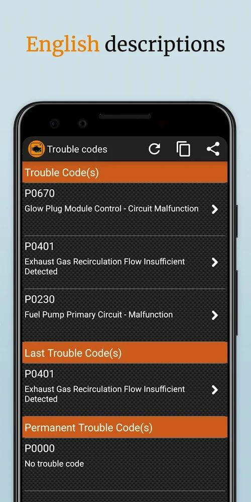 EOBD Facile: OBD 2 Car Scanner Screenshot5