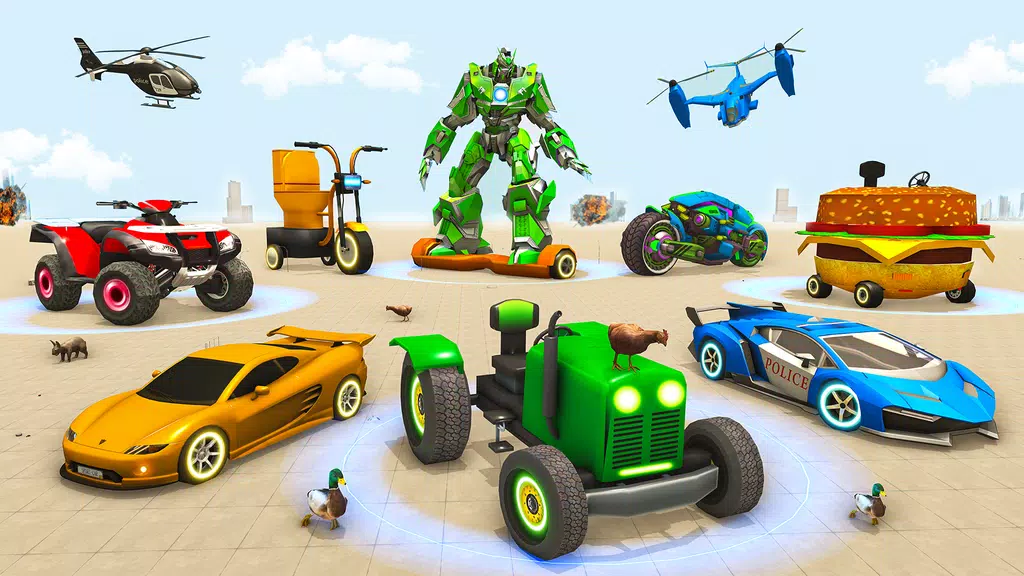 Police Tiger Robot Car Game 3d Screenshot4