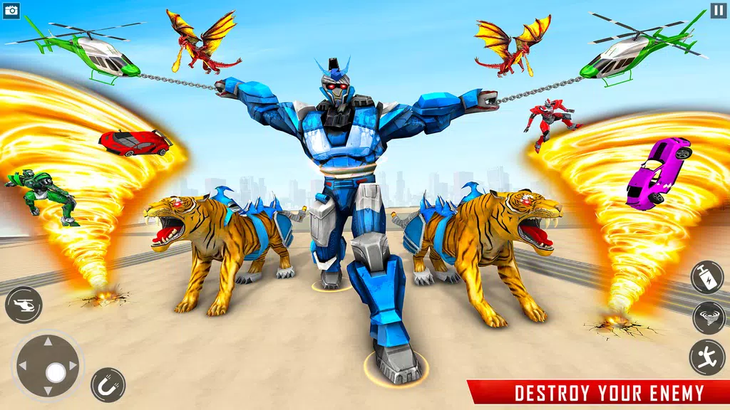 Police Tiger Robot Car Game 3d Screenshot3