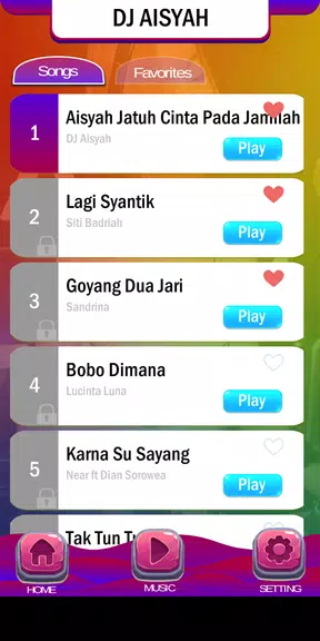 Piano Tiles DJ Aisyah Jamilah Screenshot3