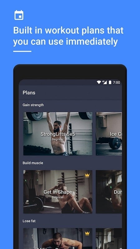 Gym Day: Workout Planner & Log Screenshot2