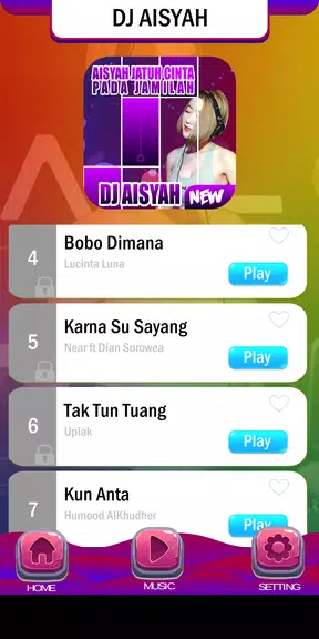 Piano Tiles DJ Aisyah Jamilah Screenshot2